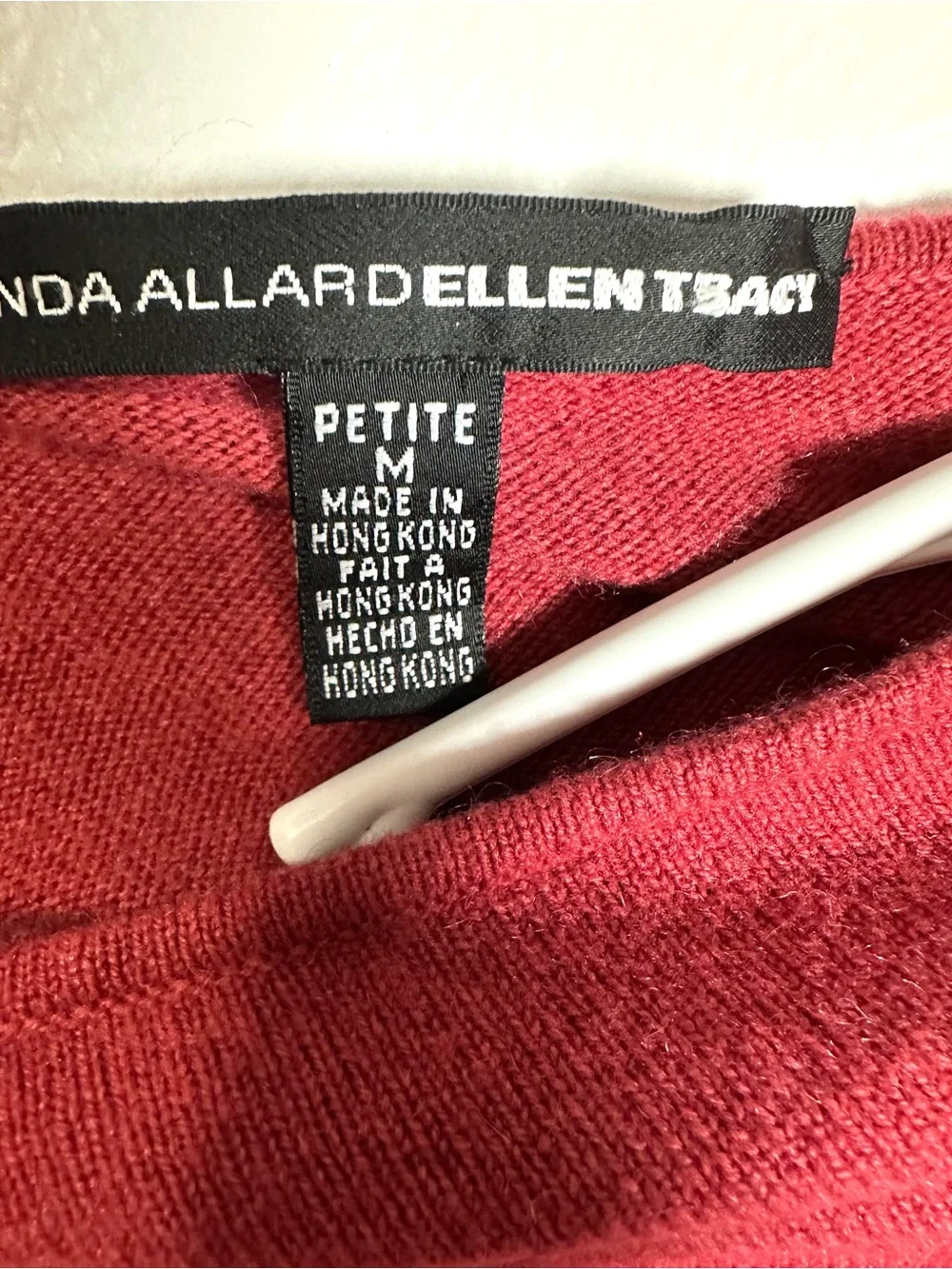 Cashmere Linda Allard Ellen Tracy Sleeveless Cowl Neck Sweater Tank - Rust